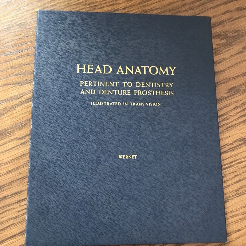 Vintage Head Anatomy Pertaining to Dentistry and Denture Prosthesis Wernet 1966