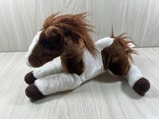Aurora Flopsie Tola 12" plush brown white horse pony stuffed animal lying down