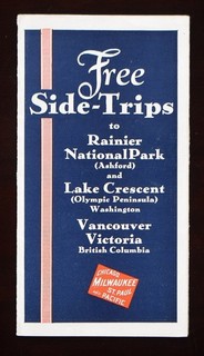 Milwaukee Road 1928 Free Side Trips to Rainier N.P. Lake Crescent CMStP&P EXC