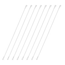 8 Pcs Safety Cable Lock, 0.06 Inch x 1.64 ft Braided Security Wire Rope, Silver