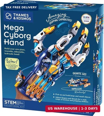 Thames & Kosmos Mega Cyborg Hand STEM Experiment Kit | Build Your Own GIANT Hydr