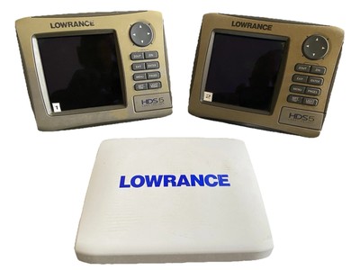 Two Lowrance HDS 5 Gen 1 GPS Chartplotter Head Units  With Lake Insight.