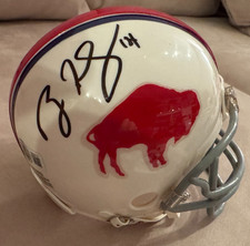 RYAN FITZPATRICK SIGNED BUFFALO BILLS T/B MINI HELMET BECKETT COA HAND SIGNED