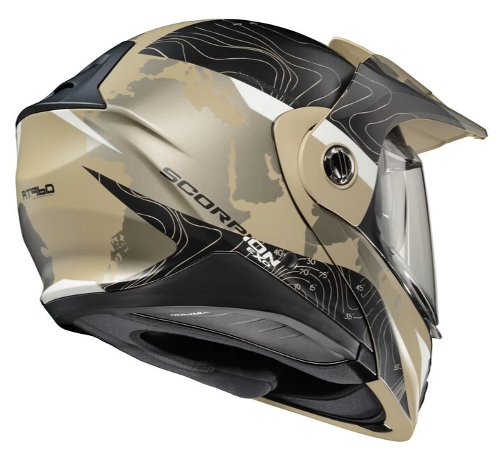 *ENVÍO GRATUITO* CASCO MODULAR TOPOGRÁFICO ARENA/NEGRO SCORPION EXO-AT960 Foto 3 de 3