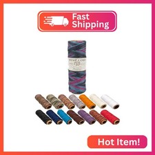 Craft County 100 Hemp Cord Spools   205 ft 62.5m Crafting Cord with a Polishe