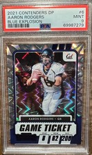 2021 Contenders Draft Picks Aaron Rodgers # 6 Blue Explosion  PSA 9 35/39