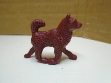 CHOCOLATE BROWN HUSKY TYPE DOG 1.5" X 1.75" FIGURE UNBRANDED MA750B
