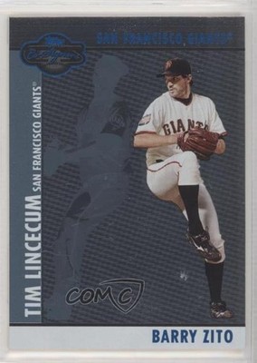 2008 Topps Co-Signers Silver Blue 10/250 Barry Zito Tim Lincecum #018 1u9