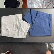 Travis Matthew’s Men’s Golf Pants, 2 Pair Lot, 1 Gray 1 Blue, Size Marked 40