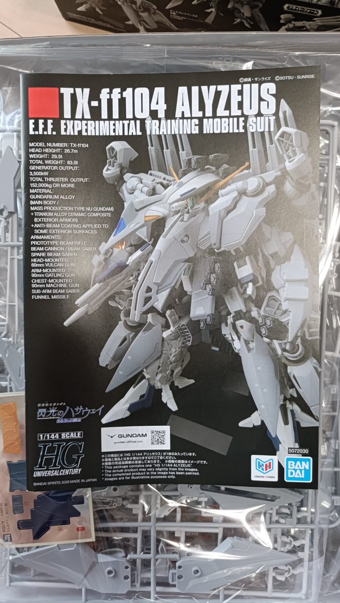 GUNDAM Alyzeus TX-ff104 HG Hathaway's Flash 1:144 BANDAI Model Kit
