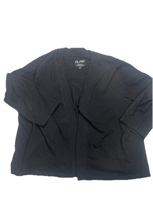 M. Mac Vermont Country Store 2XL Black Open Front Cotton Cardigan Top