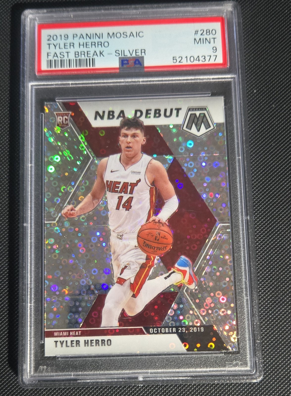 2019-20 Panini Mosaic - NBA Debut Tyler Herro #280 Fast Break Silver Prizm (RC)