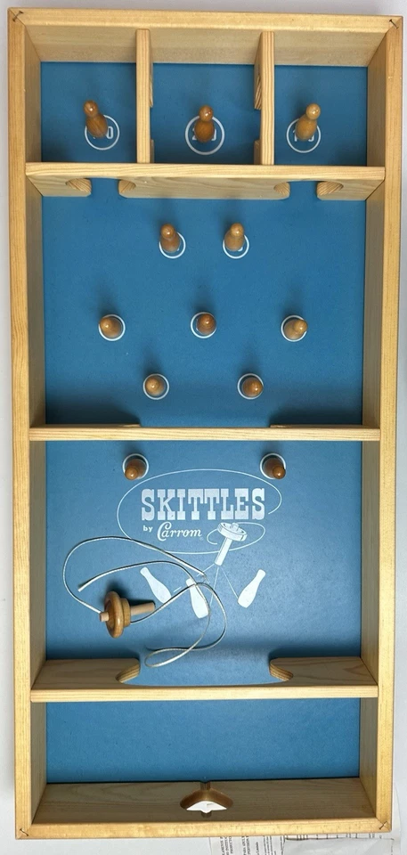 Vintage Carrom SKITTLES Spinning-Top BowlIng Game w Orig Box - Good Condition - Image 4 of 4