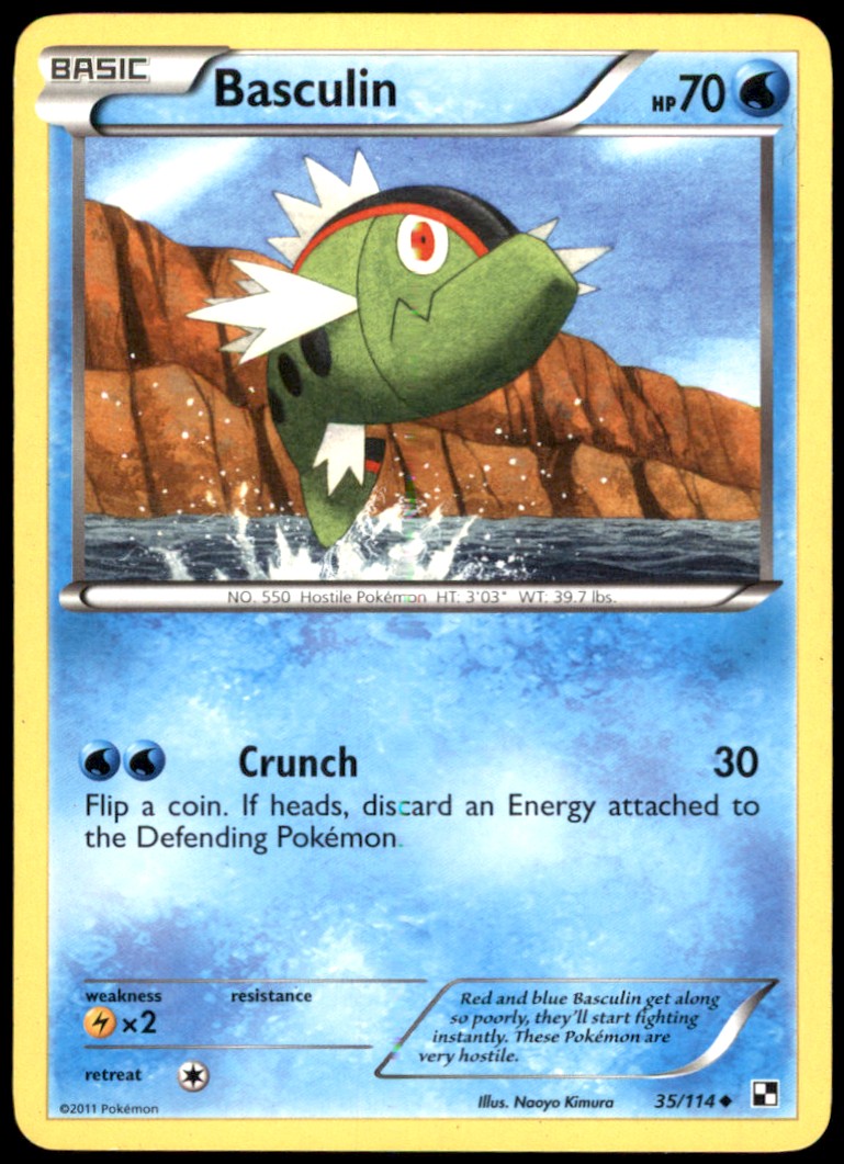 Basculin 35/114 Black and White Regular HP Pokemon TCG