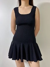 NWOT LoveShackFany Maryanne Metallic Knit Mini Dress - Black in size M