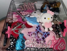 25Pc Hot Pink  mix Junk Charms DIY junk Case .