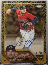 2023 Topps Gilded Austin Riley Gold Etch Autographs #4/50