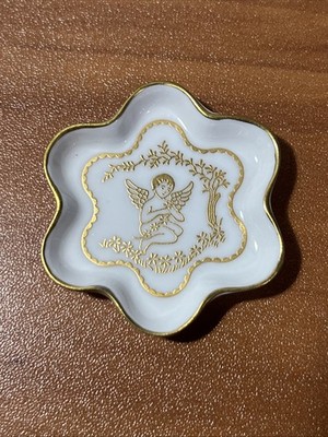 Spode Miniature Porcelain Star Trinket Dish Angel Cherub Fine Bone China England