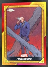 2025 Topps Chrome Deadpool Professor X Comic Book Gold Red Refractor #/5