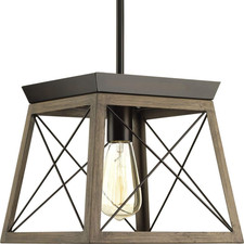 Briarwood 1-Light Coastal Mini Pendant in Antique Bronze Finish