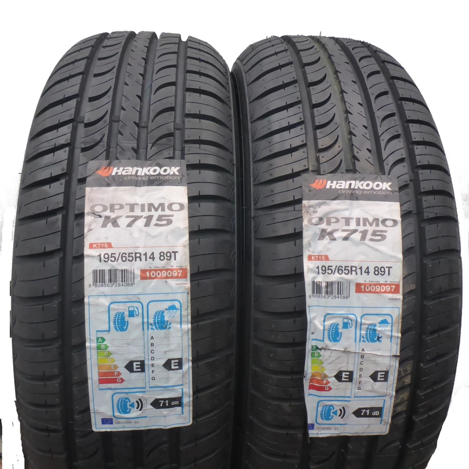 4 x HANKOOK 195/65 R14 89T Optimo K715 Sommerreifen 2017 UNGEBRAUCHTE - Bild 4 von 4