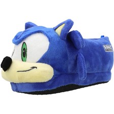 Sonic the Hedgehog Kids Cobalt Blue 3D Slippers Slip-On Padded Comfort