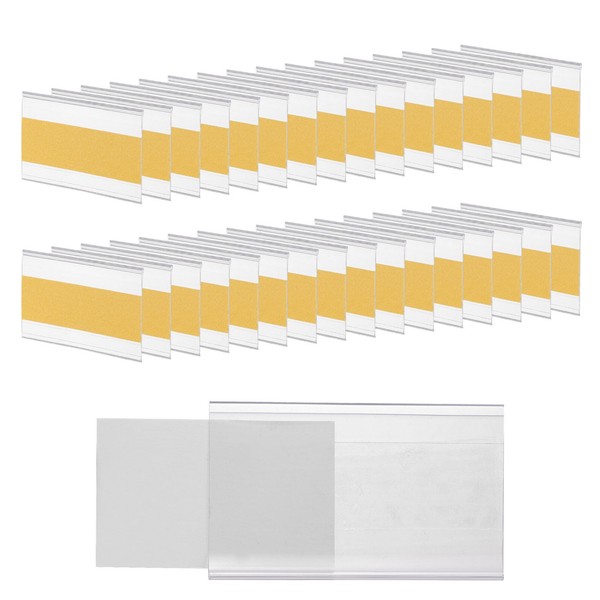 "100 StüCk Regaletikettenhalter 2,4 X 1,7\" Regaletikettenstreifen Etikettenhalter"-image