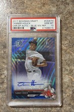 Tanner Houck Bowman Chrome Auto /150 - 2017 Bowman Draft - Blue Wave Refractor