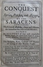 CONQUEST SYRIA PERSIA EGYPT by SARACENS 1708-18 OCKLEY 2v HISTORY ISLAM CULTURE