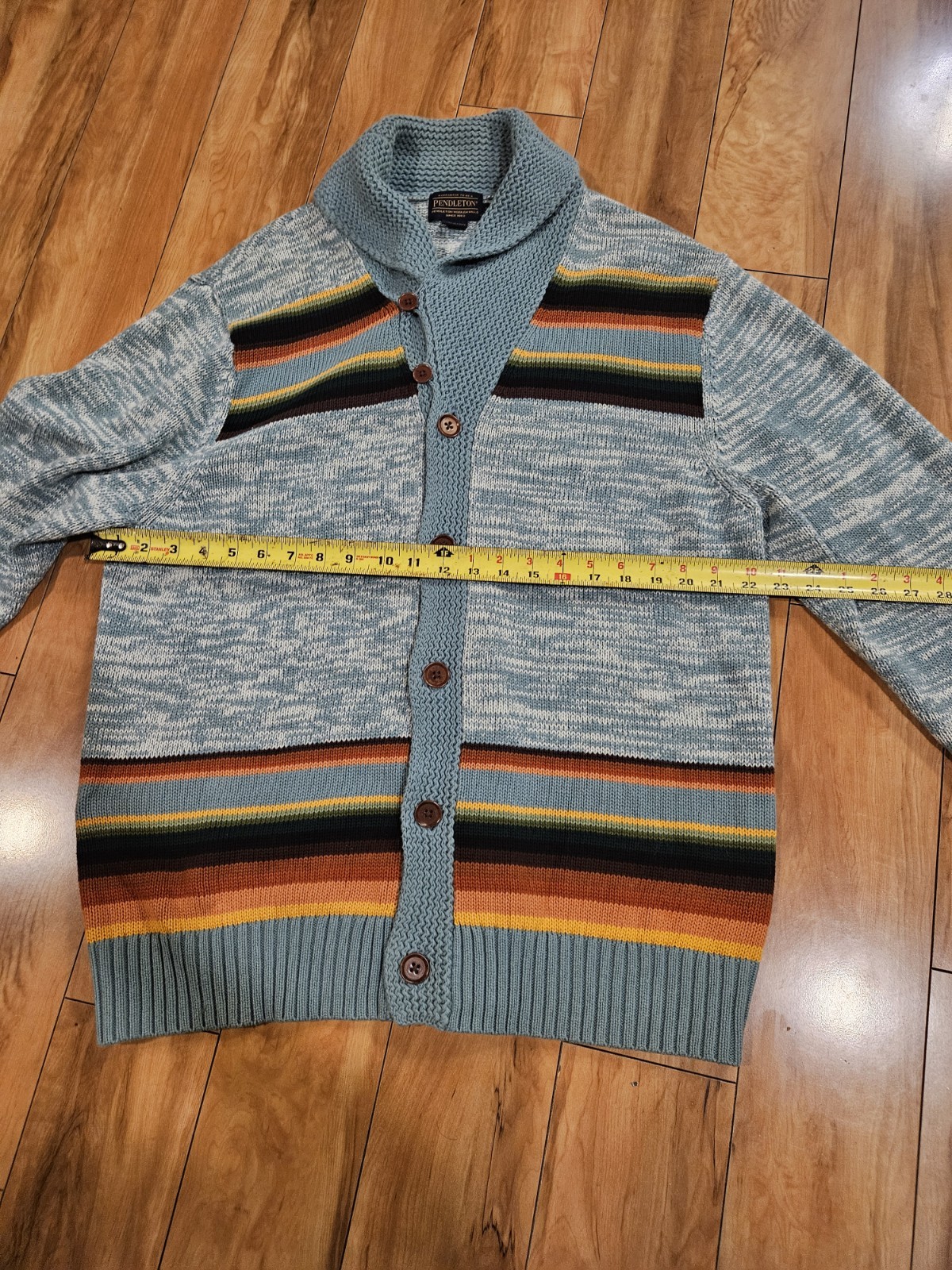 Mens Multicolor Pendleton  Button Cardigan Sweate… - image 6