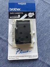 Vintage Brother TC20Z1 Label Tape Cassette - White On Black 1/2 Made In Japan