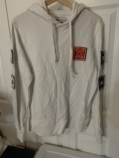 JACK  JONES Hoodie Mens Sz S White Core Hoodie Pullover Rare