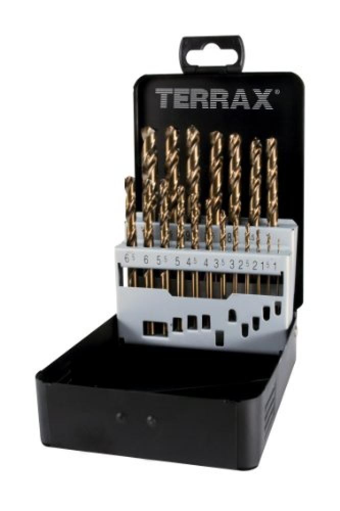 Kit 19 Punte Metallo TERRAX A215214 HSS-Co5 DIN 338 Professionale