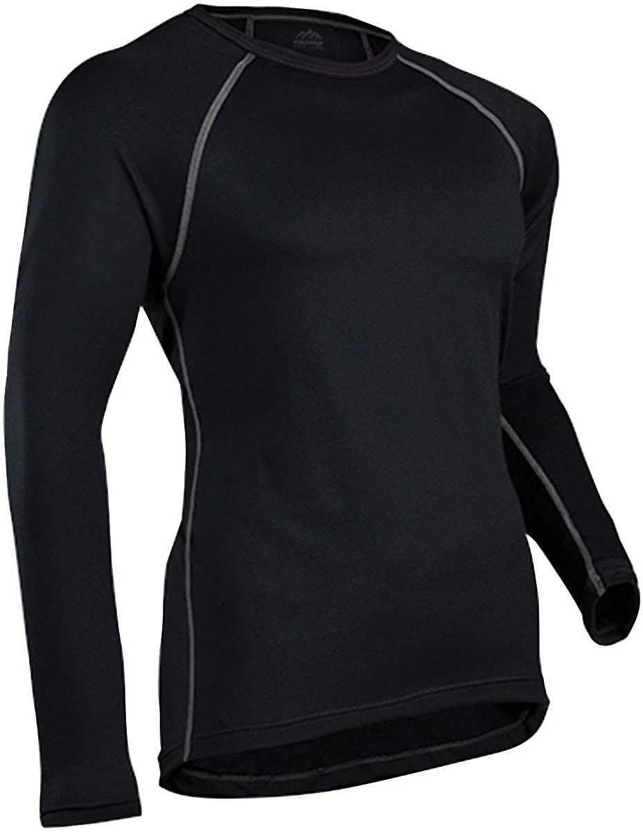 COLDPRUF Quest Men's Crew Base Layer Top Large Black Thermal Moisture-Wicking