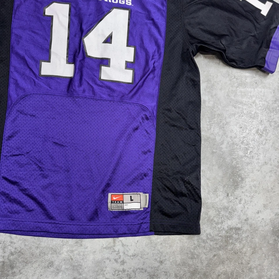TCU Horned Frogs Football Jersey Mens Large Purple NCAA College Nike Team 14 - Image 2 of 4