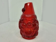 Vintage Fenton Glass Santa Claus Ruby Fairy Lamp Amberina Cadmium Glows