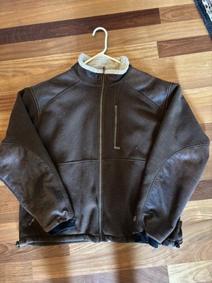 KUHL Jacket Mens 2XL Brown Alpenwurxs Fleece Full Zip Faux Suede Outdoors