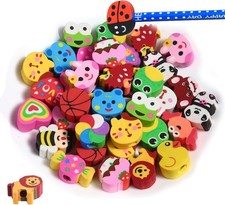 Fun Animal Fruit Pencil Topper/ice Cream Erasers for Kids Bulk,Cute Top Erasers