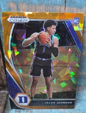 2021-22 Panini Prizm Draft Picks - Jalen Johnson #10 Orange Ice Prizm Hawks (RC)