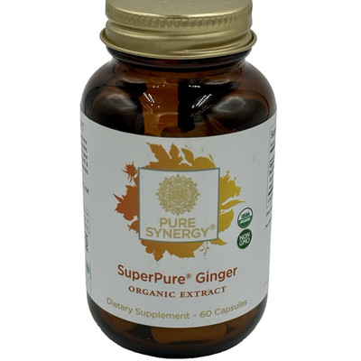 Pure Synergy Superpure Ginger Organic Extract, 60 Capsules, Exp 09/27, New, Seal