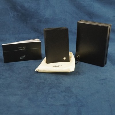 MONTBLANC 4810 Westside Black Cowhide Leather Business Card Holder- Free Ship US