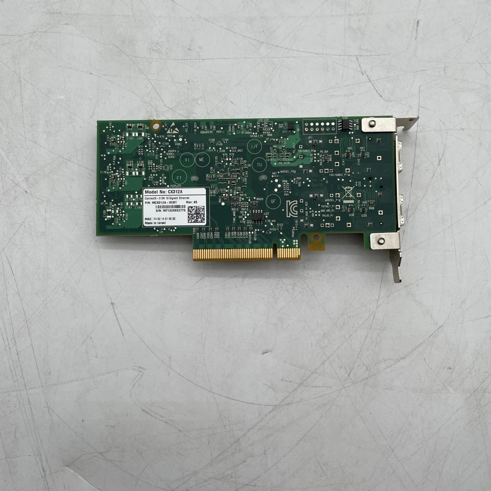 Mellanox MCX312A-XCBT CX312A ConnectX-3 EN 10GbE Dual-Port SFP+ NIC PCIe 3.0 LP - Image 4 of 4