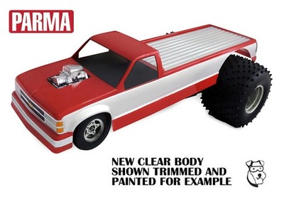 #10301 - 1/10 PARMA Chevy PULLING TRUCK Clear RC Body Vintage Puller