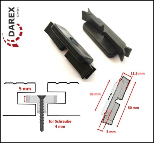 500 WPC UNI Clips Befestigung Klammern Montageclip 4 bis 7 mm+20 Endclips GRATIS - Bild 3 von 12