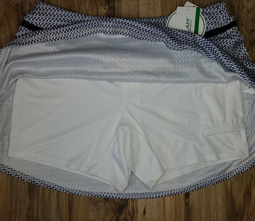 Ladies Grand Slam White/Blue Tennis Skort Tennis Rachet Print Size Small NWT $55 - Picture 8 of 8