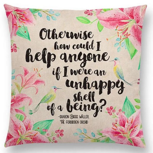 Gorgeous Flowers Sofa Pillow FaGraceful Thought Beautiful Language Cushion Cover - Picture 45 of 49