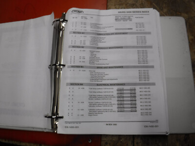 UP TO 2002 CROWN SERIES RR/RD 5000 LIFT TRUCK FACTORY SERVICE & PARTS MANUAL