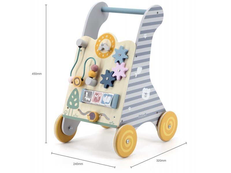 PolarB Baby Toy Wooden Activity Walker for 18 months +