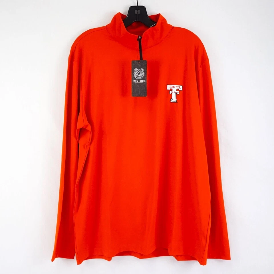 New Texas Tech DARK HORSE "Vintage Scoreboard" Red 1/4-Zip Men’s Pullover - L - Image 3 of 4