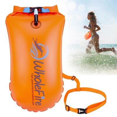 Safety Inflated Swim Buoy Tow Float Airbag Swimming Flotation Aid for Open Water
